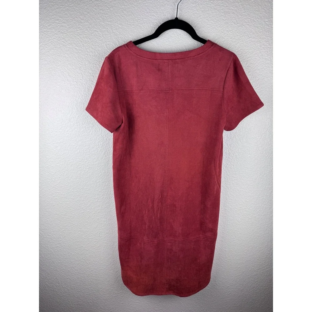 NWT MINKPINK Now or Never Rust Suede Effect T-Shirt‎ Dress XS Casual